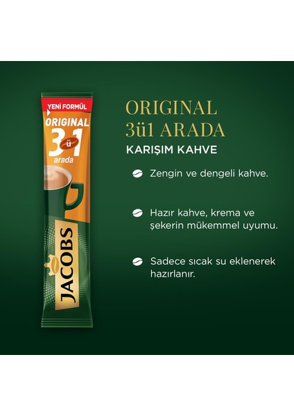 3ü1 Arada Orijinal Kahve 16 gr x 10 Adet