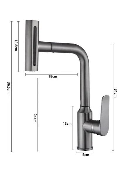 Fleko Çok Fonksiyonlu Eviye Bataryası Inox