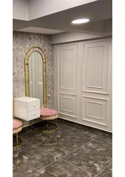 Dekoratif Boyanabilir 1 Adet 2cm x 240CM Eğimli Polistren Duvar Çıtası Ev Salon Koridor Çıtalama