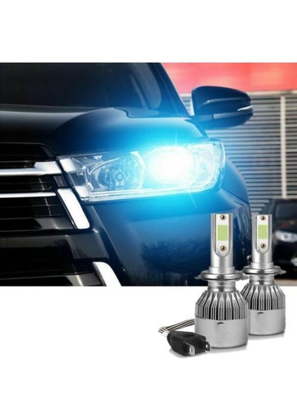 H7 Buz Mavi LED Xenon Far Ampulü LED Zenon Yeni Nesil Şimşek Etkili