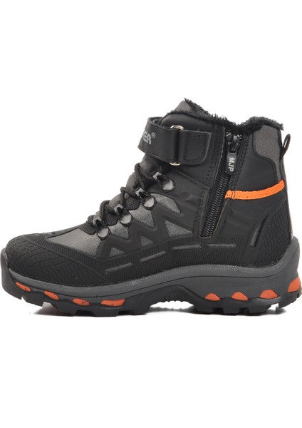Siyah-Turuncu Unisex Cırtlı Çocuk Bot 1831 F