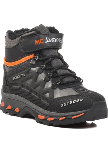 Siyah-Turuncu Unisex Cırtlı Çocuk Bot 1831 F