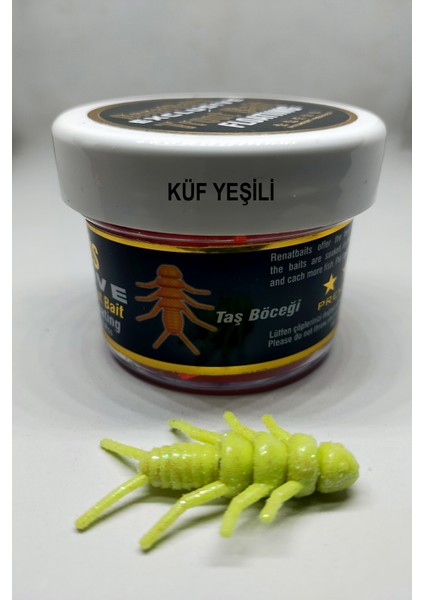 Renatbaits Peynir (Cheese) Kokulu Yüzen Silikon Taş Böceği Alabalık Yemi (10 Adet)