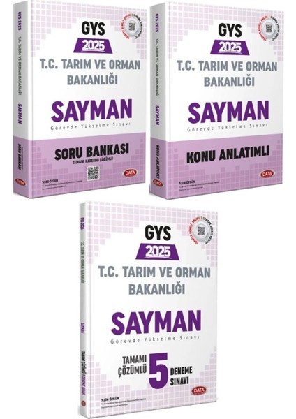 2025 GYS Tarım ve Orman Bakanlığı Sayman Konu Anlatımlı - Soru Bankası - 5 Deneme