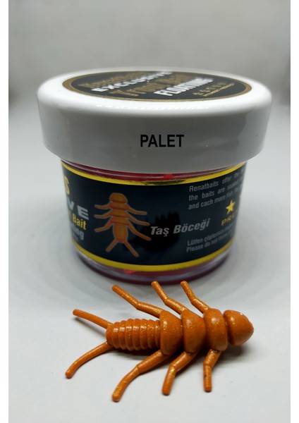 Renatbaits Peynir (Cheese) Kokulu Yüzen Silikon Taş Böceği Alabalık Yemi (10 Adet)