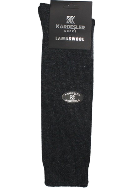 Erkek Diz Altı Lambswool Termal Yün Kışlık Havlu Kalın Çok Renkli Çorap 4'lü Paket