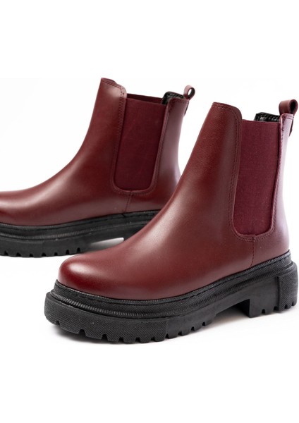Bordo Lastikli Günlük Kadın Bot fırsatları