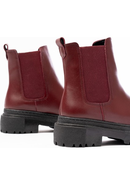 Bordo Lastikli Günlük Kadın Bot indirimleri