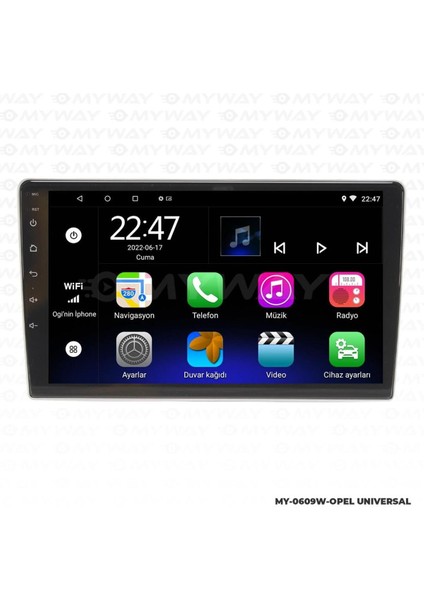 Opel Meriva Android 12 Multimedya Carplay 2gb RAM+32GB HDD Navigasyon Oem Ekran modelleri