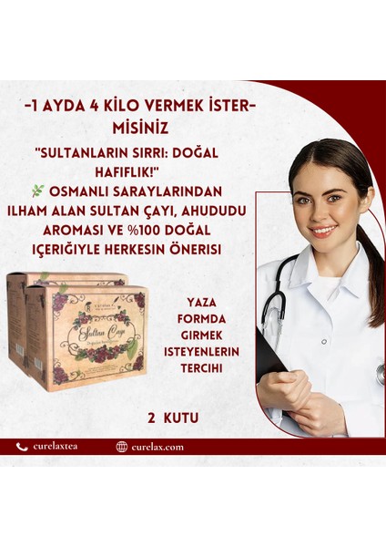 2 Kutu Detoks ve Zayıfl*maya Yardımcı Sultan Çayı