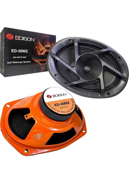 Oto Mıdrange Oval 6x9 600W Kapaklı 2 Adet ED-69MZ