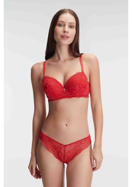 Kadın Sütyen ve Slip Takım 4836 -Kırmı - -90B
