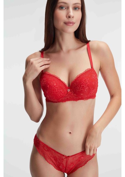 Kadın Sütyen ve Slip Takım 4836 -Kırmı - -90B fiyatları