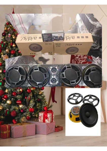20CM Midrange Seti 4 Adet 2 Adet Tweeter 1 mt Üniversal Pantizot Hepsi Dahil
