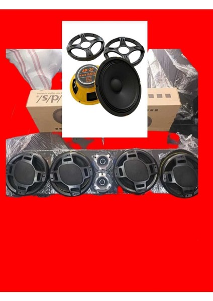 20CM Midrange Seti 4 Adet 2 Adet Tweeter 1 mt Üniversal Pantizot Hepsi Dahil fiyatları