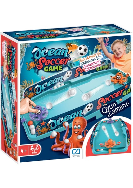Ocean Soccer Game 4+ Yaş Çocuklar Için Çok Oyunculu Süper Eğlenceli Eğitici Masa Top Oyunu