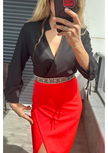 EXP24 Logo Baskılı Alt Lastik Bluz