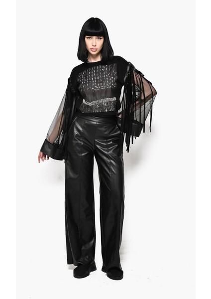 Kısa Püsküllü Kazak Siyah