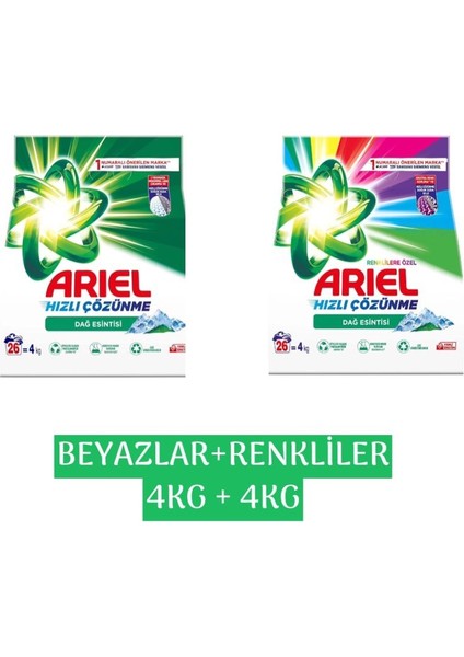 Beyazlar ve Renklilere Özel Kalıntı ve Leke Karşıtı 4+4 kg