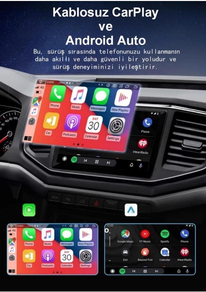 Renault Dacia Duster 2013-2018YIL/KABLOSUZ Carplay/gps/geri Vites Arka Görünümü ILE/9INÇ/4+32GB