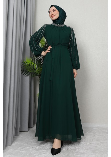 Semra Tesettür Elbise Siyah