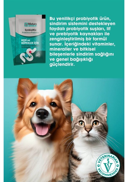 Synbio Mix Kedi Probiyotik ve Köpek Probiyotik - Sindiriim Sistemi Destekleyici Düzenleyici Toz