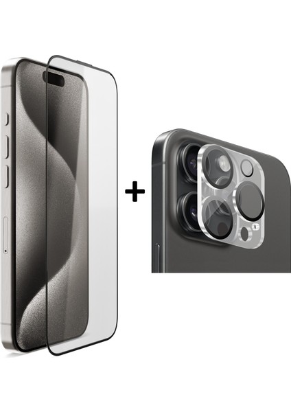 iPhone 16 Pro Max Uyumlu Warrior Strong Ekran Koruyucu + Kamera Lens Koruyucu Set