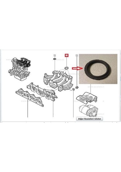 KC516125 Emme Manifold Boğaz Contası Kangoo 1.9 D F8Q 7701066962