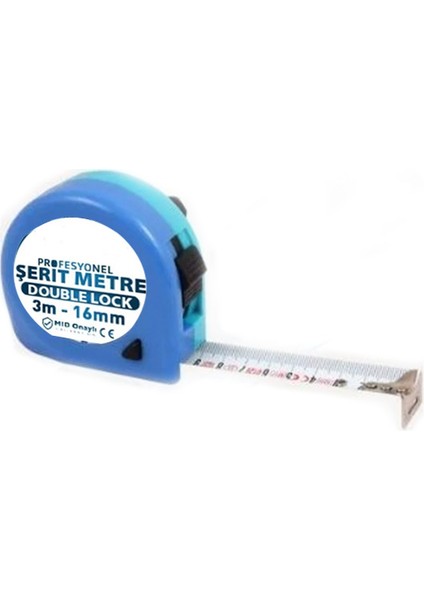 Profesyonel Çelik Şerit Metre 3 Metre 16MM