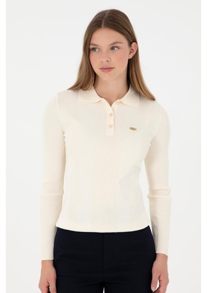 Kadın Elegance Yakalı Kazak indirimleri