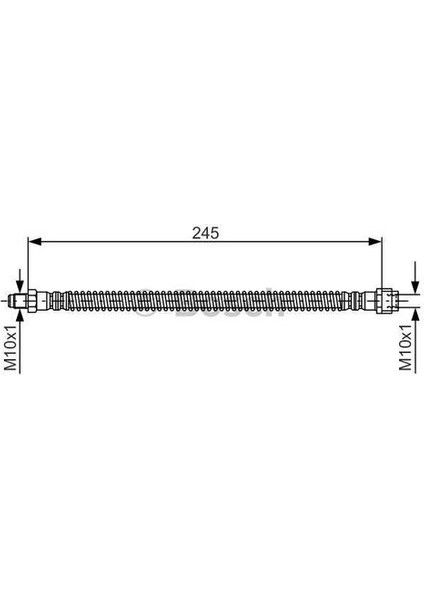 1987476950 Fren Hortumu Arka 245MM