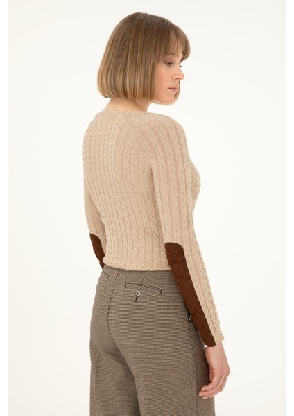 %100 Pamuk Kadın Örgülü Kazak indirimleri