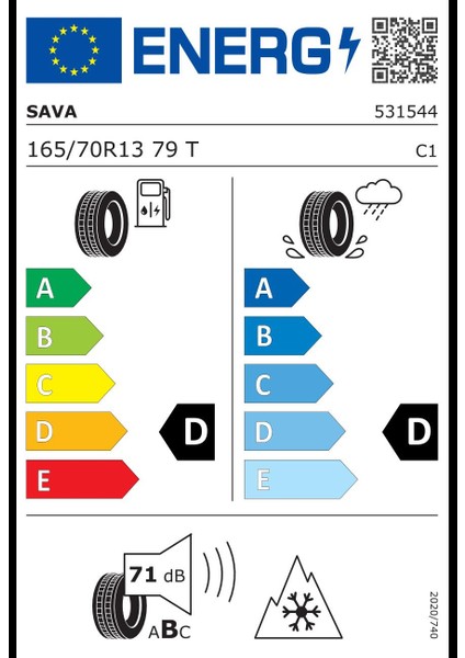 165/70R13 79T Adapto Ms Oto Dört Mevsim Lastiği (ÜRETIM:2023)