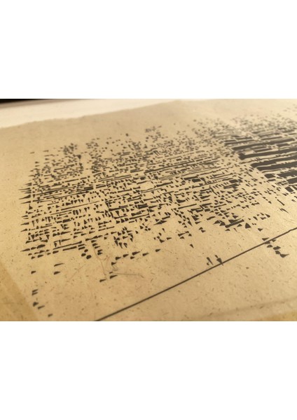 Asemic Sound Mappings Sergisi Asemik Resmi 31X66 cm 004 modelleri