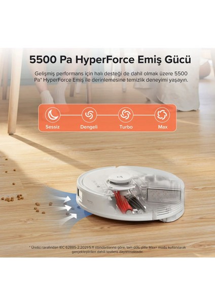 5500PA Yüksek Emiş Güçlü, Çift Rulo Fırça, Hassas Haritalama, Akıllı Yön Bulma Premium Robot Süpürge | Çift Temizleme Gücü | Onerous Mutfak Tartısı Hediye fırsatları