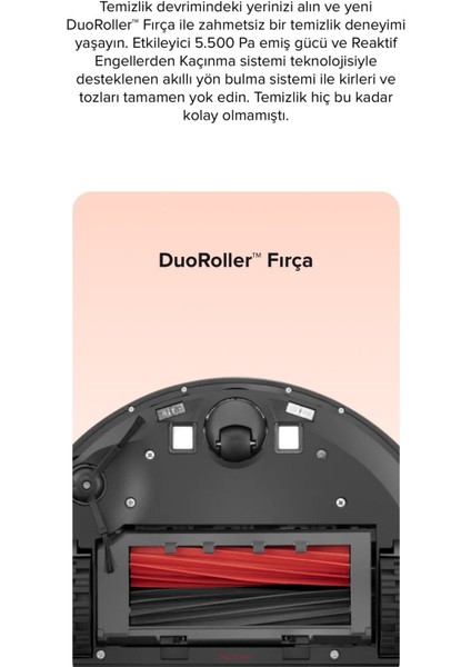 5500PA Yüksek Emiş Güçlü, Çift Rulo Fırça, Hassas Haritalama, Akıllı Yön Bulma Premium Robot Süpürge | Çift Temizleme Gücü | Onerous Mutfak Tartısı Hediye