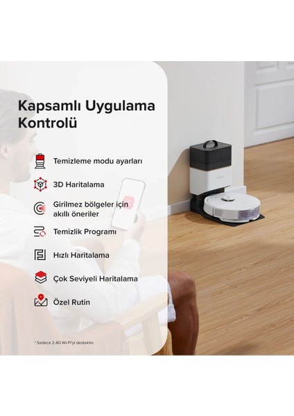 5500PA Yüksek Emiş Güçlü, Çift Rulo Fırça, Hassas Haritalama, Akıllı Yön Bulma Premium Robot Süpürge | Çift Temizleme Gücü | Onerous Mutfak Tartısı Hediye