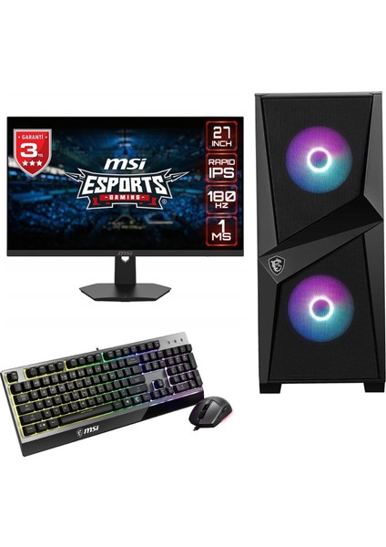 Gaming Pc Ddr5 – 27”180HZ 1 Ms – Intel Core I5 14400F – 32GB Ddr5 Ram – Rtx 4060 8gb – 1 Tb M.2 SSD – Windows 11 Pro