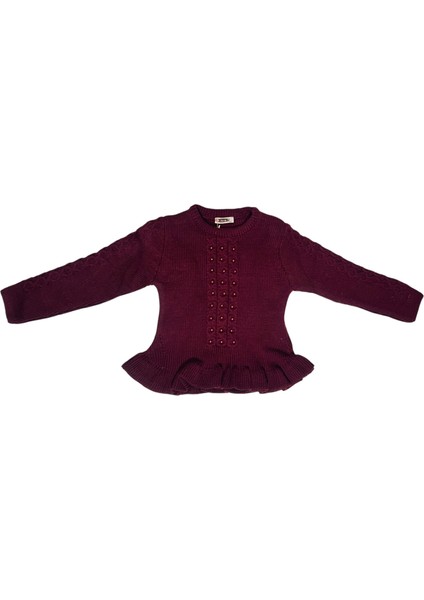 Boncuklu Fırfırlı Kazak