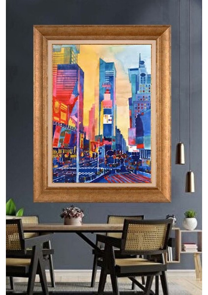 Altın Çerçeveli Paspartulu Tablo N2857