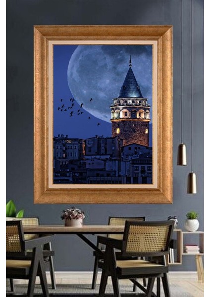 Altın Çerçeveli Paspartulu Tablo N1093