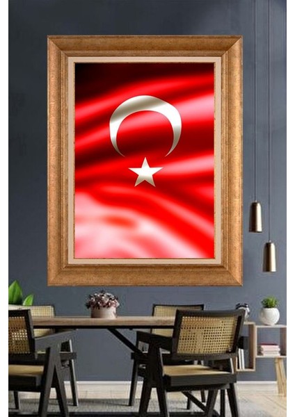 Altın Çerçeveli Paspartulu Tablo N3617