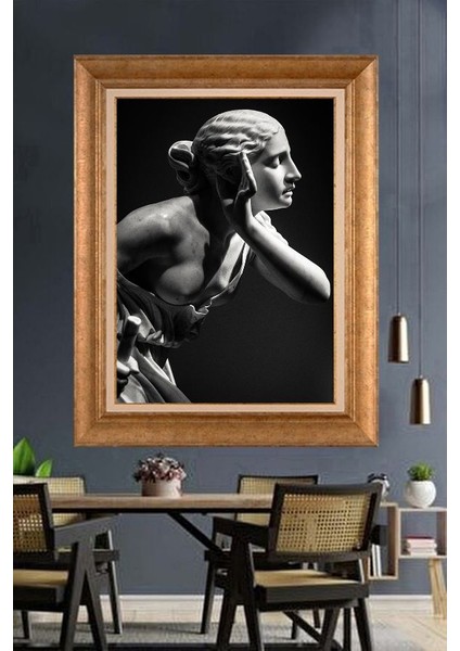 Altın Çerçeveli Paspartulu Tablo N3718