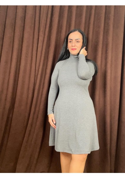 Moda NesliÇilek Triko Balıkçı Yaka Elbise