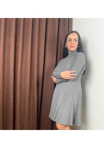 Moda NesliÇilek Triko Balıkçı Yaka Elbise