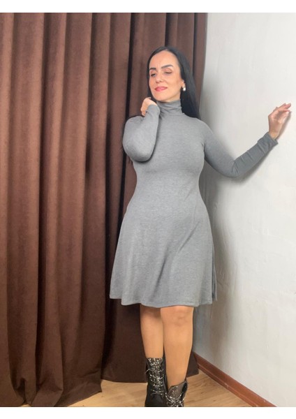 Moda NesliÇilek Triko Balıkçı Yaka Elbise