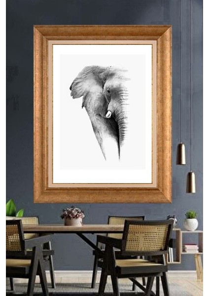 Altın Çerçeveli Paspartulu Tablo N3172