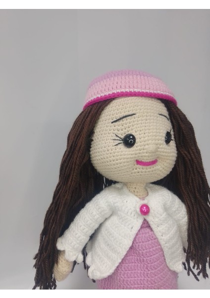 El Yapımı Uzun Saçlı Lina Amigurumi Bebek