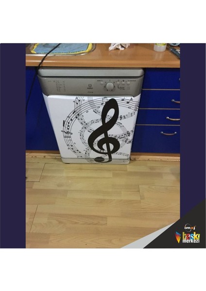 Nota Müzik Buzdolabı Bulaşık Makinesi Kapak Sticker Kendinden Yapışkanlı Folyo Kaplama indirimleri