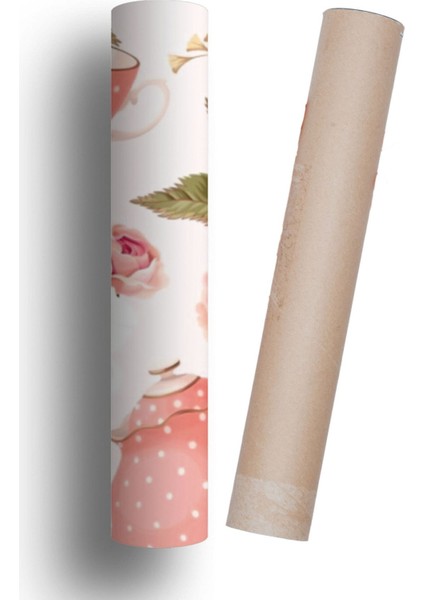 Buzdolabı ve Bulaşık Makinesi Kapak Kendinden Yapışkanlı Sticker Folyo Fincan Gül modelleri